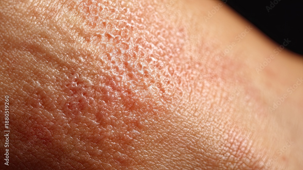 Fototapeta premium Close-up View of Skin with Dry and Textured Surface Highlighting Natural Imperfections and Unique Patterns