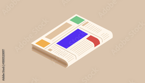 Newspaper article news media journalism illustration 