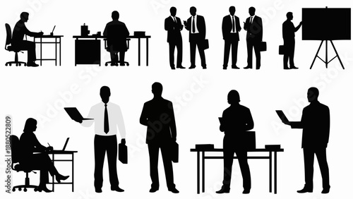 Business People Silhouettes Collection.