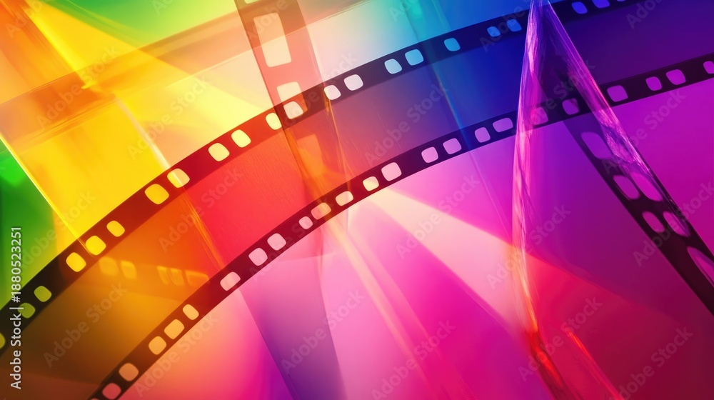 Obraz premium Colorful film frames background