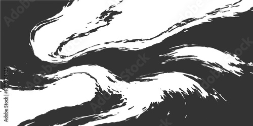 Hand drawn vector illustration set of a lion and eagle featuring black ink brush strokes and messy paint splatters with a dark grunge texture frame design on a white background element