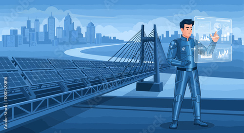 Man wearing blue jeans and jacket.