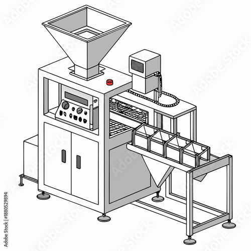 Advanced Gravity Separator Equipment for Density Based Food Material Sorting and Processing, Technical Icon