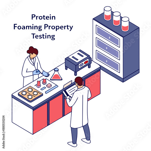 Protein Foaming Capacity and Stability Testing Technology Concept for Food Research Lab