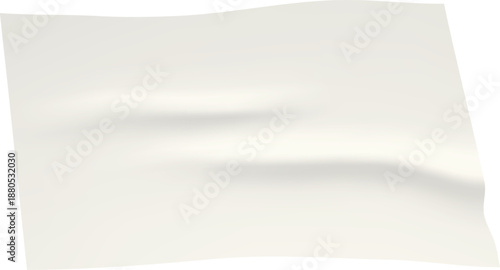 Blank white paper sheet with gentle waves