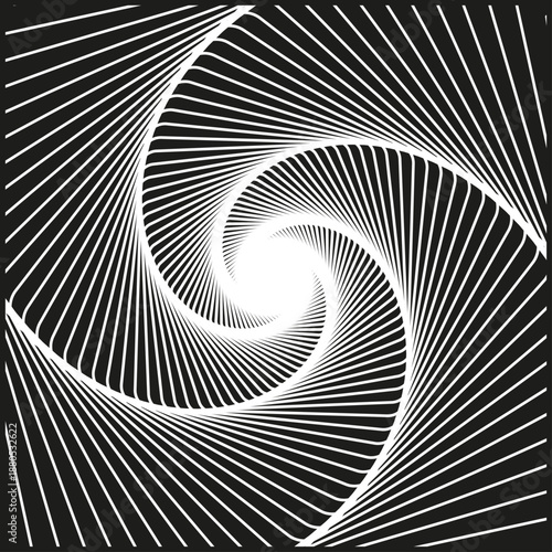 Optical illusion spiral pattern creating a swirling vortex