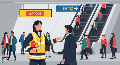 Firefighter in Yellow Safety Vest.