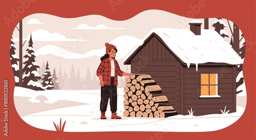 Man in winter clothing standing outdoors.