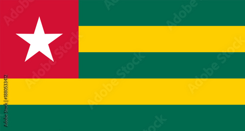 Togo national flag displaying country identity and symbolism