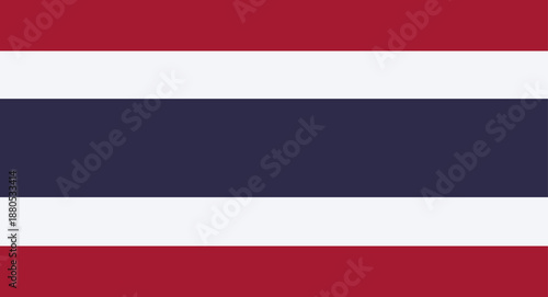 Thailand national flag displaying patriotic colors and stripes
