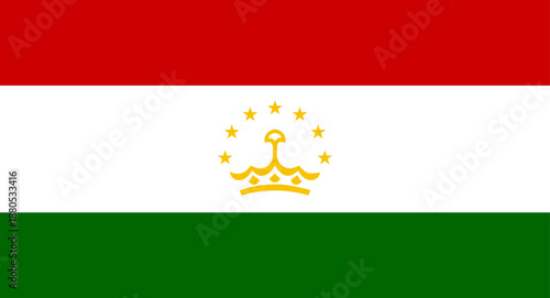 Tajikistan country flag identifying nation and patriotism