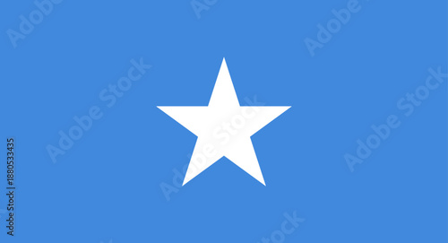 Somalia flag featuring white star on blue background