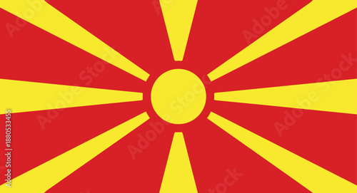 North Macedonia flag representing national symbol and identity