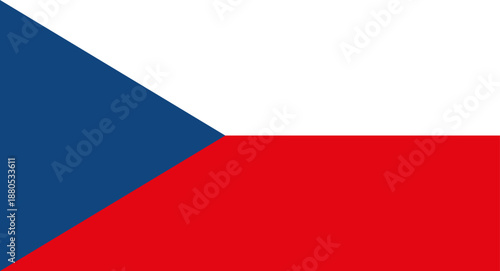 Czech Republic national flag closeup waving patriotically