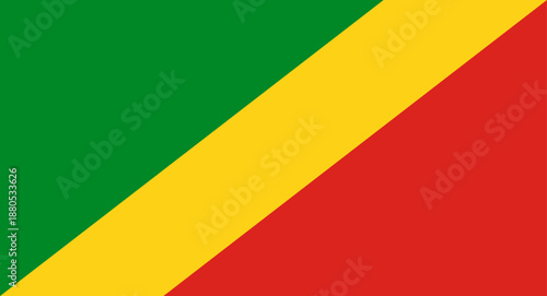 Republic of the Congo flag showing national symbol
