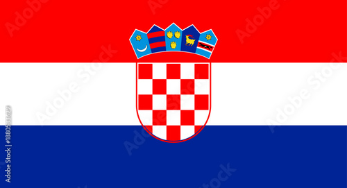 Croatian national flag proudly showing country identity and patriotism