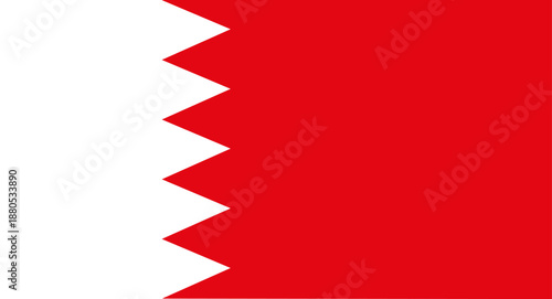 Bahrain national flag displaying country identity and patriotism