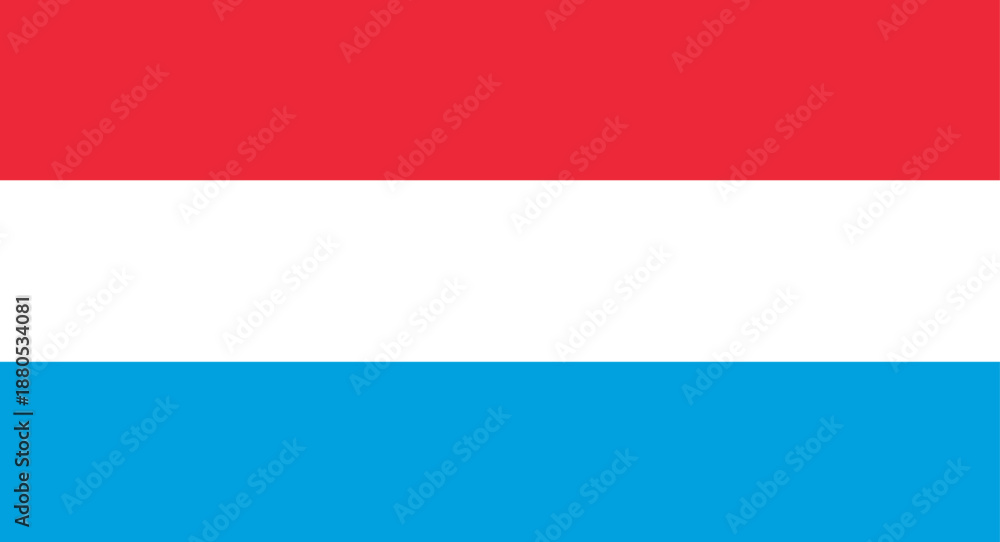 Fototapeta premium Luxembourg national flag displaying red white and light blue stripes
