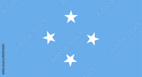 Federated States of Micronesia flag displaying national colors and stars