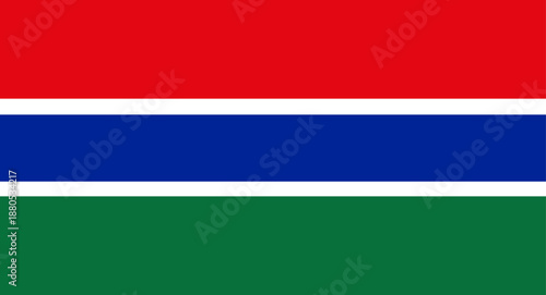 Gambia flag showing national symbol and patriotism