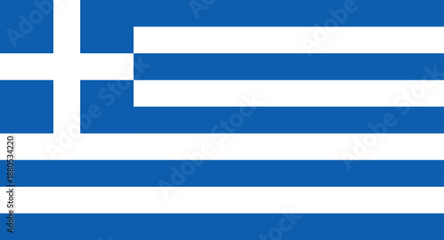 Greece national flag waving showing blue and white stripes