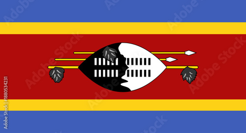 Eswatini national flag representing the country's sovereignty