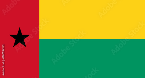 Guinea Bissau national flag representing country and identity