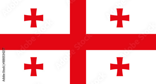 Georgia national flag representing the country and identity