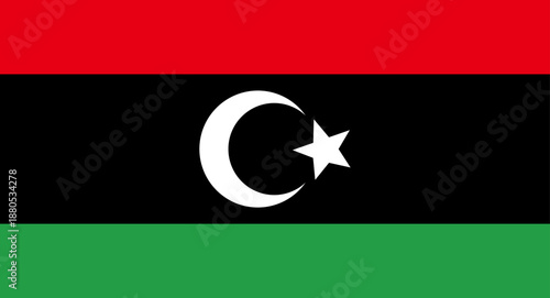 Libya flag showing national symbolism and identity
