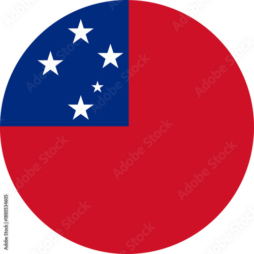 Samoa national flag depicting Southern Cross stars