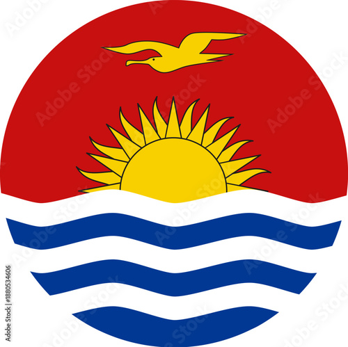 Kiribati national flag emblem appearing as a round icon