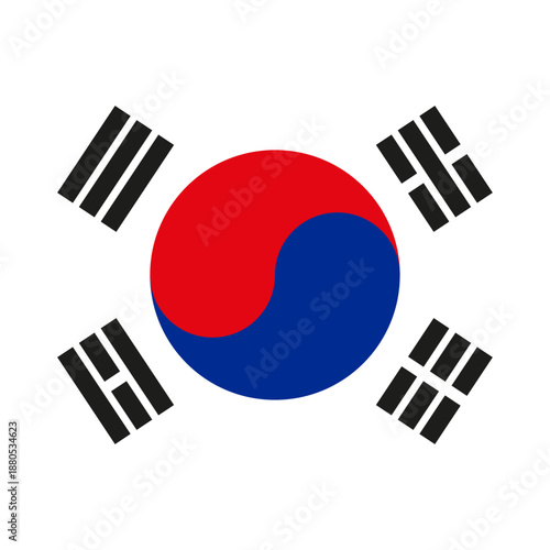 South Korea national flag symbol of Korean identity