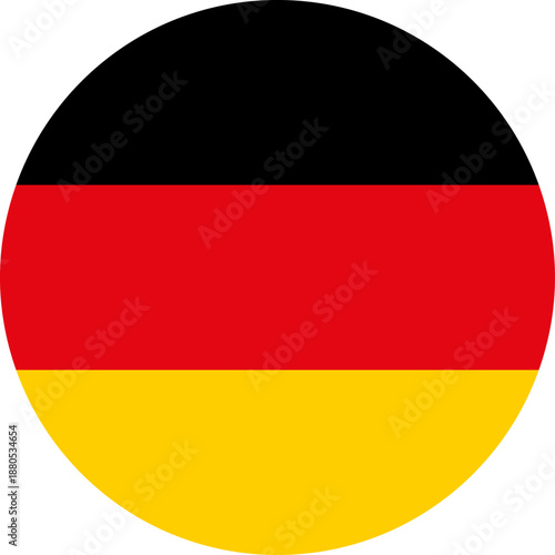 Germany national flag round button or icon