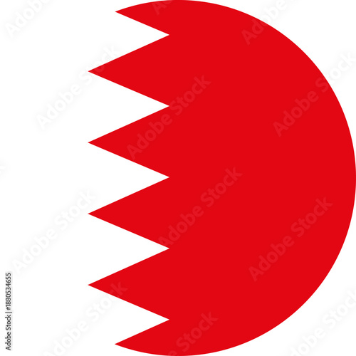 Bahrain national flag abstract symbol red creating graphic