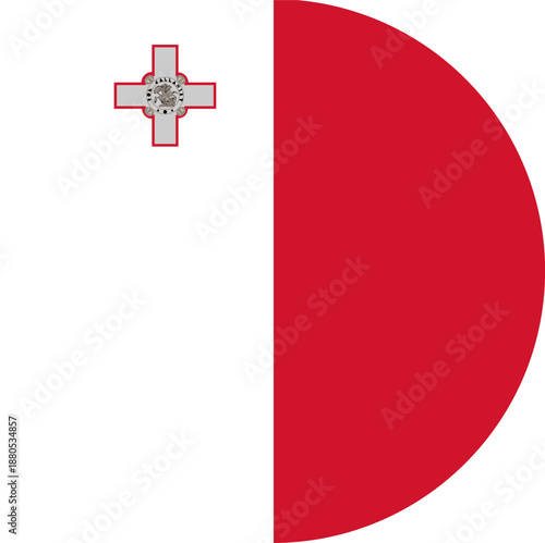 Malta national flag displaying George Cross symbol