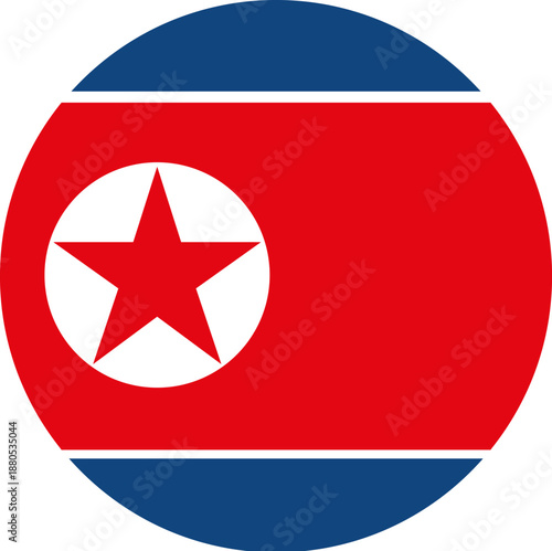 North Korea flag symbol representing nation identity