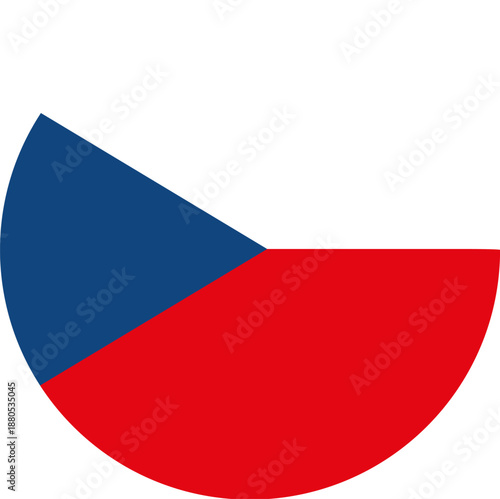 Czech Republic flag circular design representing nation