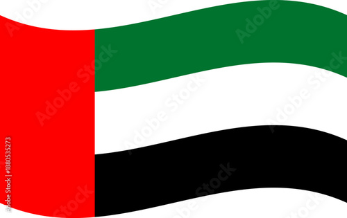United Arab Emirates flag waving representing patriot nation