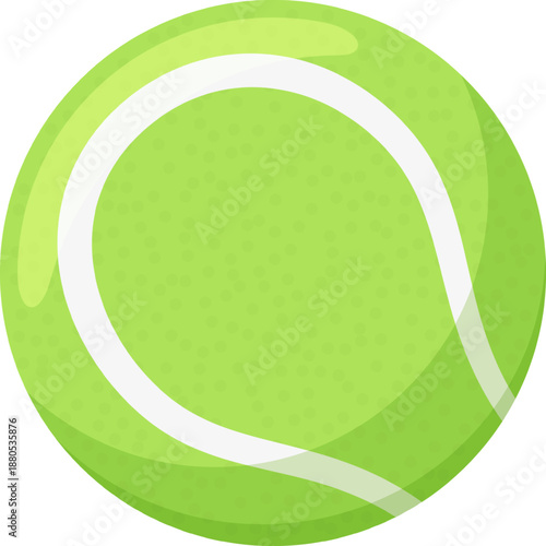 Green tennis ball illustration for sport and game