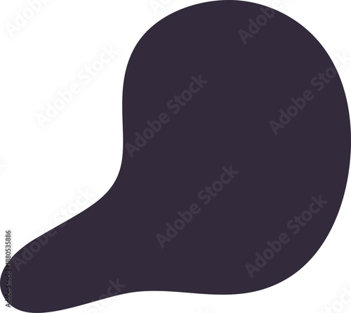 Abstract dark purple irregular fluid shape