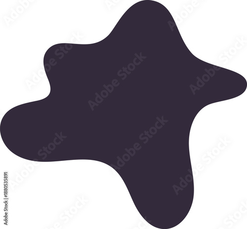 Abstract purple flowing blob shape design element