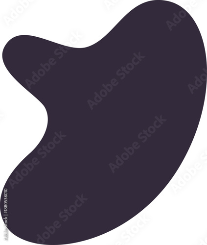Organic fluid blob shape creating abstract design