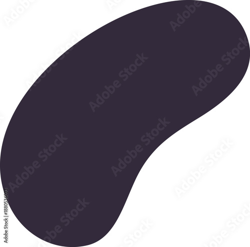 Abstract purple organic blob shape on white