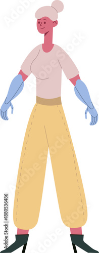 Woman with bionic prosthetics showing strength and adaptability