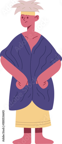 Annoyed character expressing negative emotion and frustration