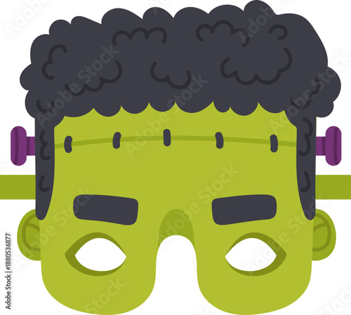 Halloween monster mask representing Frankenstein's creature