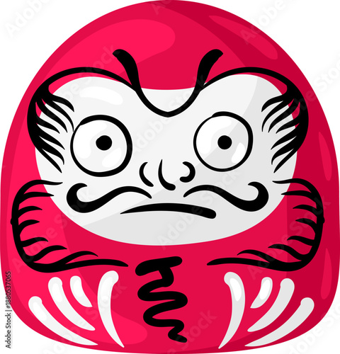 Red Daruma doll bringing luck and perseverance