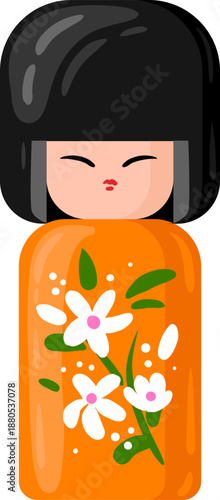 Traditional Japanese Kokeshi doll illustrating culture