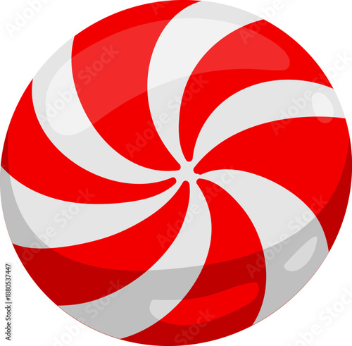 Round striped candy illustrating sweetness and confection