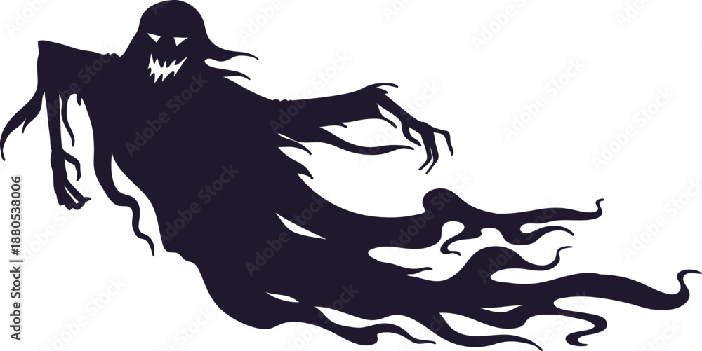 Fotografie Dark ghost character silhouette for Halloween concept